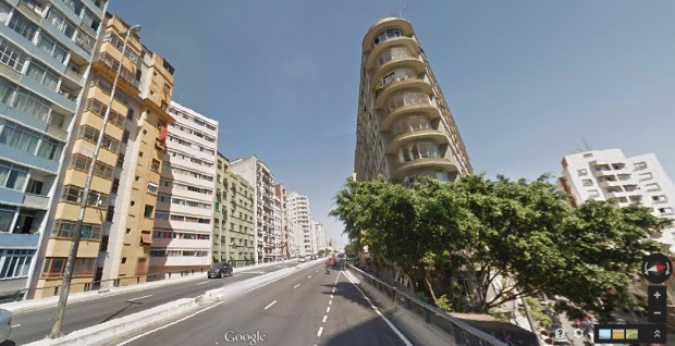 Imagem do Google Street View do edifício de onde é emitido o sinal wi-fi